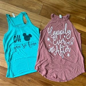 2 Disney Tank Tops